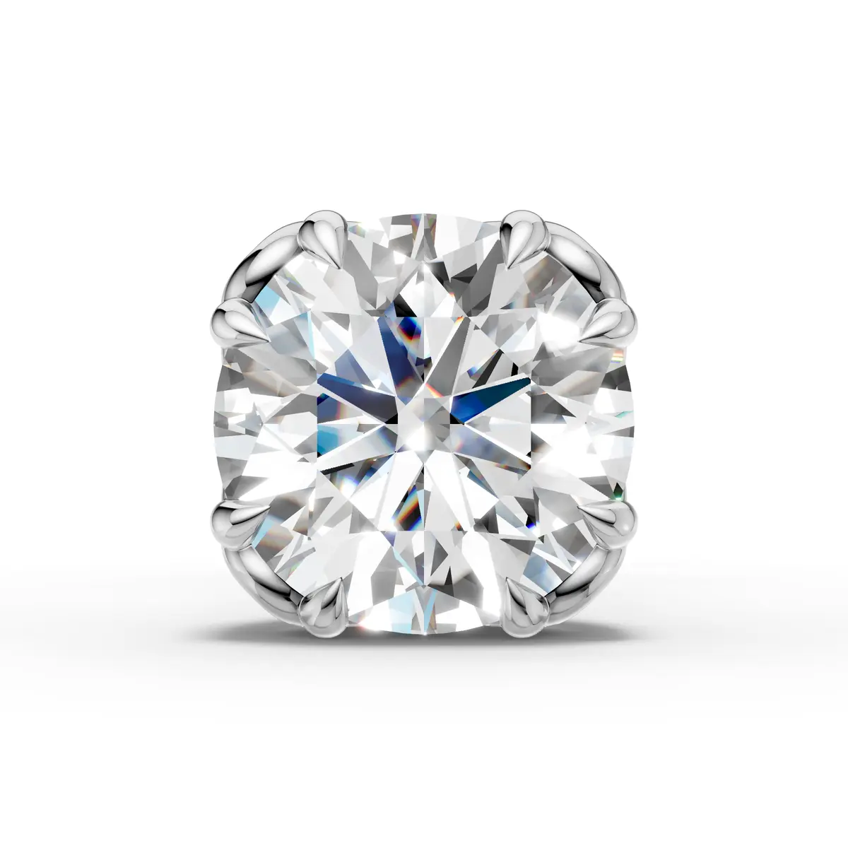 Classic Solitaire Crown Stud